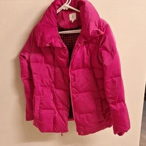 Lands' End Fuchsia Kids Puffer Jacket